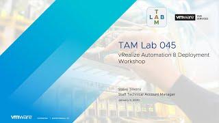 TAM Lab 045 - vRealize Automation 8 Deployment Workshop