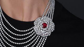 The Rouge Incandescent Necklace from the 1.5 – 1 CAMÉLIA, 5 ALLURES Collection – CHANEL High Jewelry