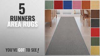 Top 10 Runners Area Rugs [2018 ]: Custom Size GREY Solid Plain Rubber Backed Non-Slip Hallway Stair