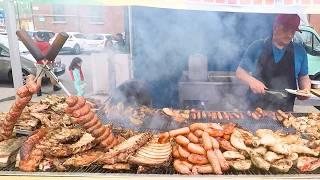 Italy Street Food Fests. Mountains of Grilled Meat from the World