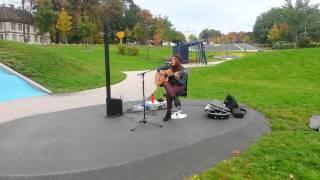 Greter Yanet Fernández performing in Lade Park, Trondheim, Norway