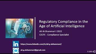 Regulatory Compliance in the Age of Artificial Intelligence by Ali AlShammari