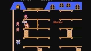 [Famicom] Mappy マッピー 1Loop(Round1~16) PLAY