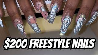 Watch Me Work: 3D Chrome, Holo & Bling Nails