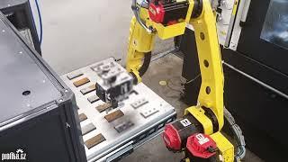 Profika - Robotizace CNC vertikálního centra Hyundai WIA F500D - RoboStack linear