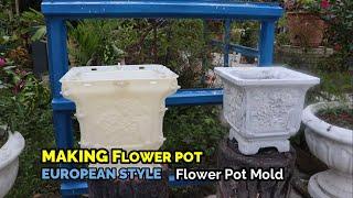 Making Flower Pot European Style Using Plastic Mold: Unboxing and DIY