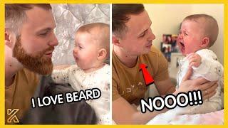 Babies React When Dads Shave Their Beards For The First Time Compilation | Kingdom Of Discovery