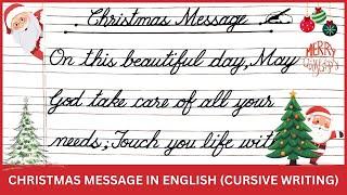 Christmas Message | Christmas Wishes in English | Beautiful Handwriting | Happy Christmas Quote