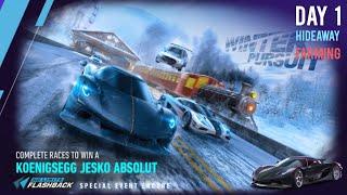 Koenigsegg Jesko Absolut ( Winter Pursuit ) Day 1 | Hideaway Farming | Need For Speed: No Limits