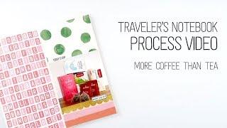 Traveler's Notebook Layout // More Coffee Than Tea // Kellie Stamps