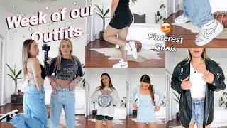 A WEEK OF OUR OUTFITS!! *Pinterest inspired* | Mescia Twins