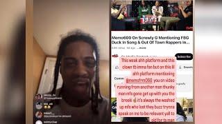 SCREWLY G DISS MEMO600 FOR CALLING HIM A FAN FOR FBG DUCK DISS, “YOU ON VIDEO RUNNING”‼️