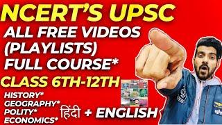 Ncert free courses on youtube for upsc / psc | ALL LINKS given | playlists