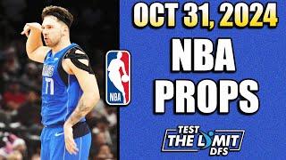 TOP 4 BEST NBA PLAYER PROP PICKS FOR PRIZEPICKS | THURSDAY 10/31/2024