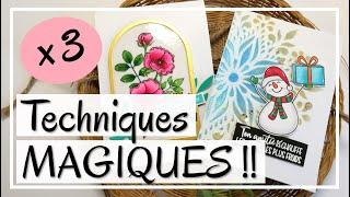 3 techniques avec de la POUDRE TRANSPARENTE !! TROOOP BEAU ! Tuto Carterie DIY Scrapbooking