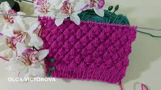 1165 Обьемный рельефный узор спицами Вязание Узоры спицами Knitting patterns