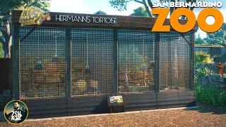 Building a Rustic Tortoise Exhibit & Alpaca Playground! | San Bernardino Zoo | Planet Zoo
