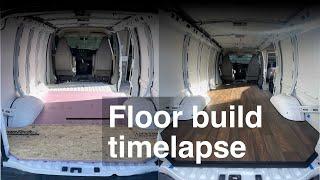 Van prep and floor build timelapse - Chevy Express