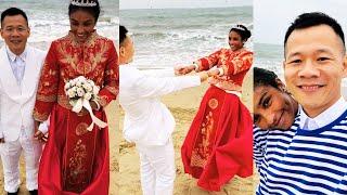 Xiaobai and Messi took wedding photos at the beach