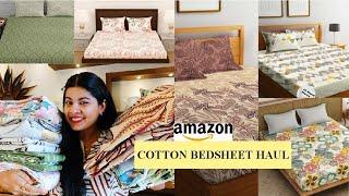 AMAZON COTTON BEDSHEET HAUL Starting 600 rs | Affordable and Classy