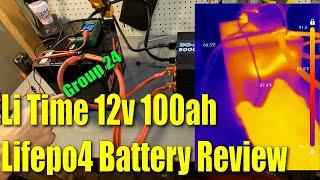 Li Time 12v 100ah Lifepo4 Battery Review.  A group 24 size.  Perfect for RV's or Trolling Motors!