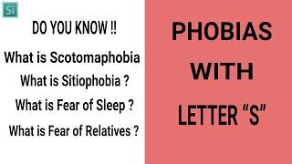 Phobia Vocabulary with Letter “S” | Vocabulary Video MUST WATCH | Simplyinfo.net