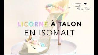  CHAUSSURE À TALON EN SUCRE Transparent LICORNE Facile / Isomalt UNICORN High Heel Shoe Cake Topper