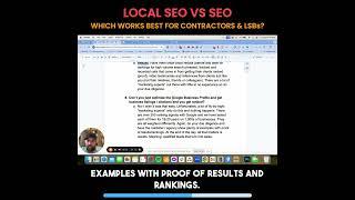 Local SEO vs SEO - Which Works Best For Contractors & Local Service Businesses In 2024 & Beyond?