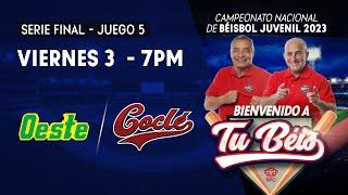 Béisbol Juvenil 2023 | Coclé vs Panamá Oeste, EN VIVO juego 5 Serie Final