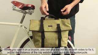 Tourbon｜Outdoor Waterproof Vintage Bike Rear Rack Pannier Shoulder Bags