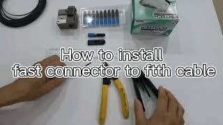 How to install fast connector to ftth cable #ftth #fastconnector #connector #fiber