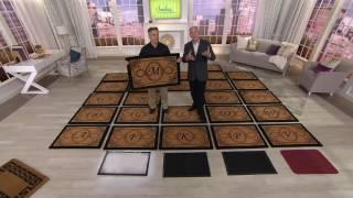 Handcrafted Monogrammed Initial 2'x3' Rectangle Coco Doormat on QVC