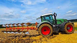 Fendt 927 VARIO mit Kuhn 6 -Schar Mulit-Master beim Stoppelacker pflügen 2024