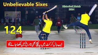 124 Runs Chased 30 Balls | Unbelievable Sixes In TapeBall Cricket | Hassan Penda VS Sarmad Hammed