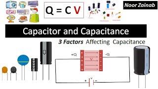 What is a Capacitor And Capacitance ? Factors that Effect Capacitance | Physics | Noor Zainab