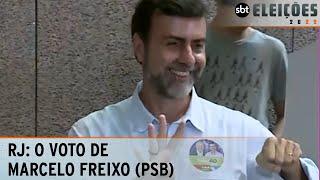 Marcelo Freixo (PSB) vota na Fecomércio, zona sul do Rio de Janeiro