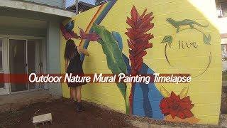 Outdoor Nature Mural Painting Timelapse