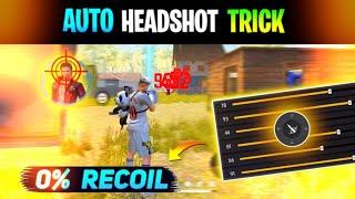 Secret Auto Headshot Trick & Sensitivity | FF Headshot Trick | Free Fire Me Headshot Kaise Mare