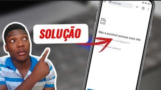 Não é possível acessar esse site (Como solucionar)