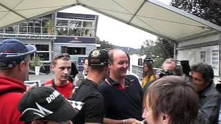 Michael Schumacher signing autographs at SPA 2011