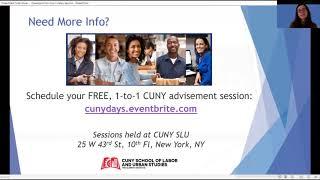 CUNY/SLU Admissions Overview Worker Education