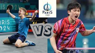 Anton Kallberg vs Tomokazu Harimoto Paris2024 highlights #paris2024 #highlights #tabletennis #wtt