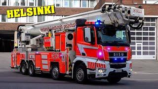 [HELSINKI Fire Brigade] - Emergency Response Compilation with Fire Engines, Aerial Platform & MORE!