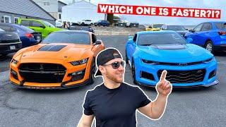 WE DID IT... RACING Our Built ZL1 VS Our Built GT500!!! *WINNER TAKES ALL DRAG RACE*