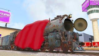 We restored the Santa Fe Steam Locomotive of the School!!