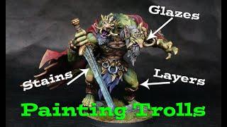 3 Stage Troll Skin Painting - Paint Stains, Layering & Glazes