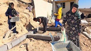 Grandma's new project next to the magical cave: building a house for her loyal dog