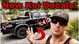 Koi All Over My Truck! | High End Aquariums and a Bulldog! | Vinyl Decal