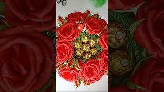 Как сделать букет с конфетами