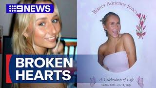 More than 1000 mourners farewell Bianca Jones, who died of methanol poisoning | 9 News Australia